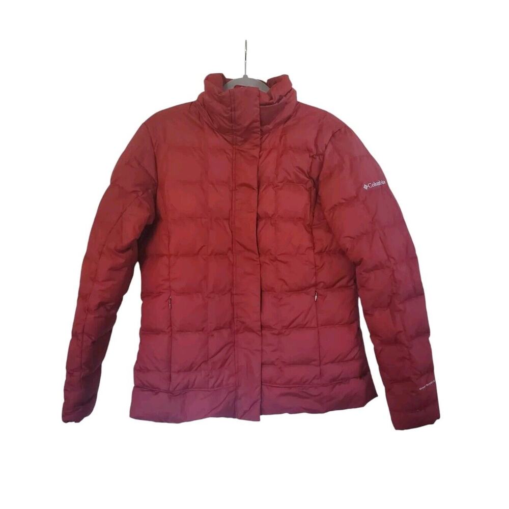 Columbia Women's Red Quilted Omni-Shield Warm Down Puffer Jacket, Size Large